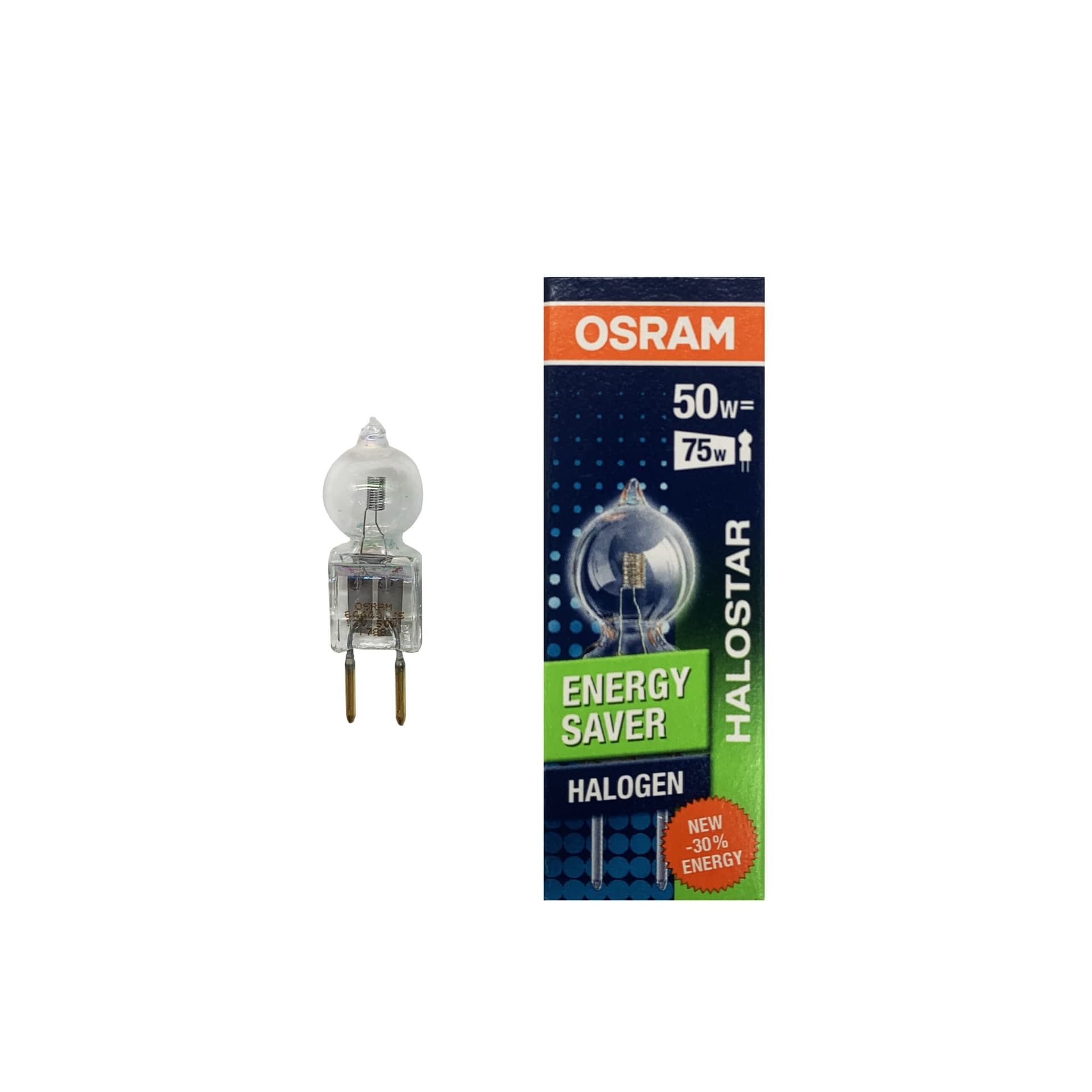 OSRAM ES 50W 12V GY6.35 Dual-Pin Halogen Bulb