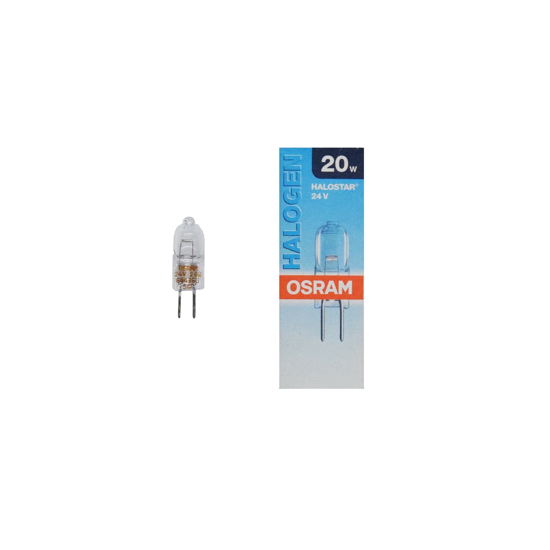 OSRAM Lampada Alogena Bispina G4 20W 24V Clear