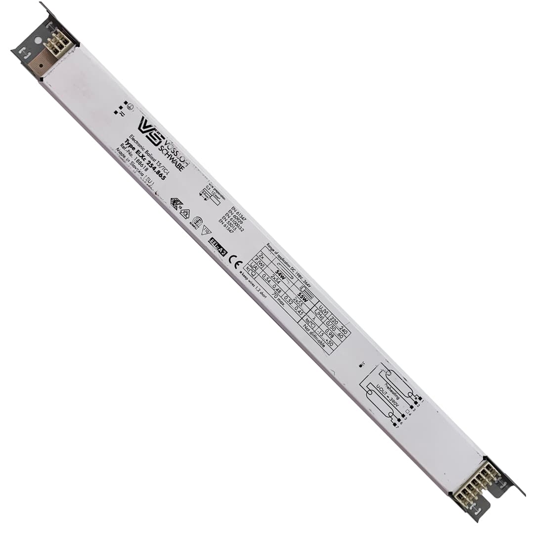 Balasto electrónico para lámparas fluorescentes T5 2x54 W de Vossloh