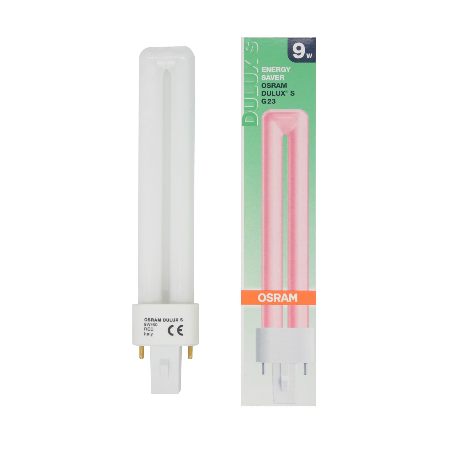OSRAM DULUX S 9W Rosso G23 - Fluorescente Dimmerabile