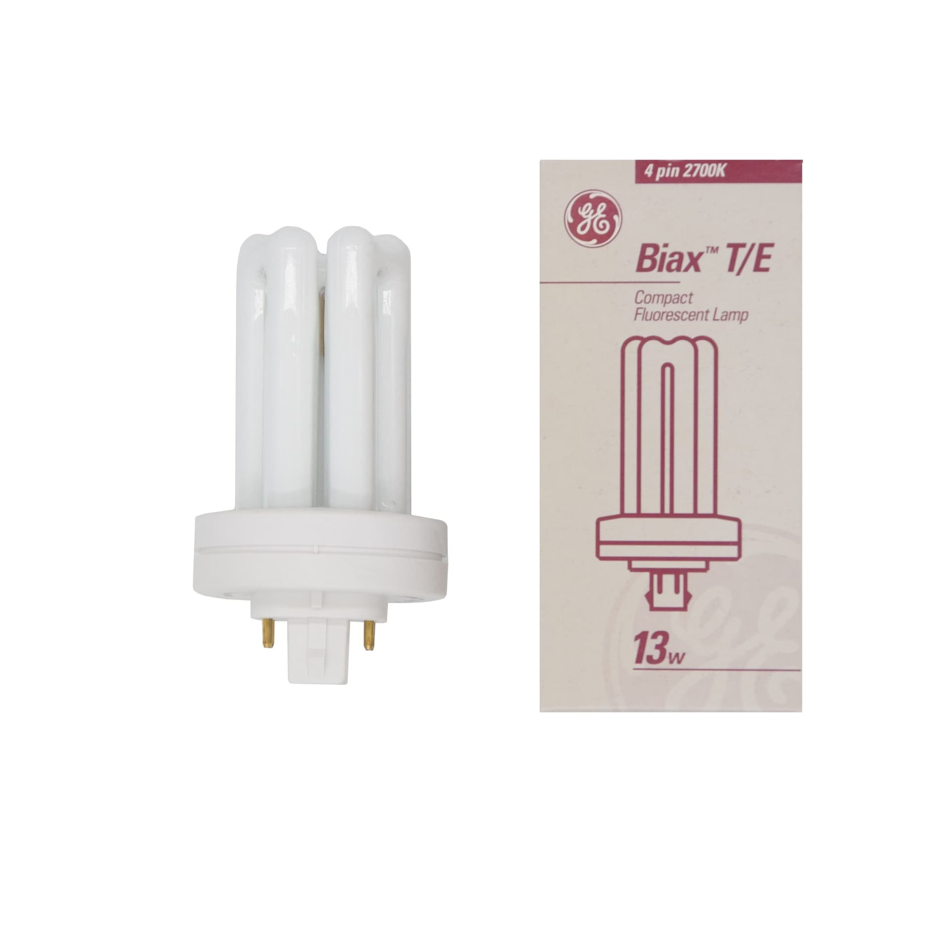 Lampada Fluorescente Biax T/E 13W 827 GX24Q-1 GE