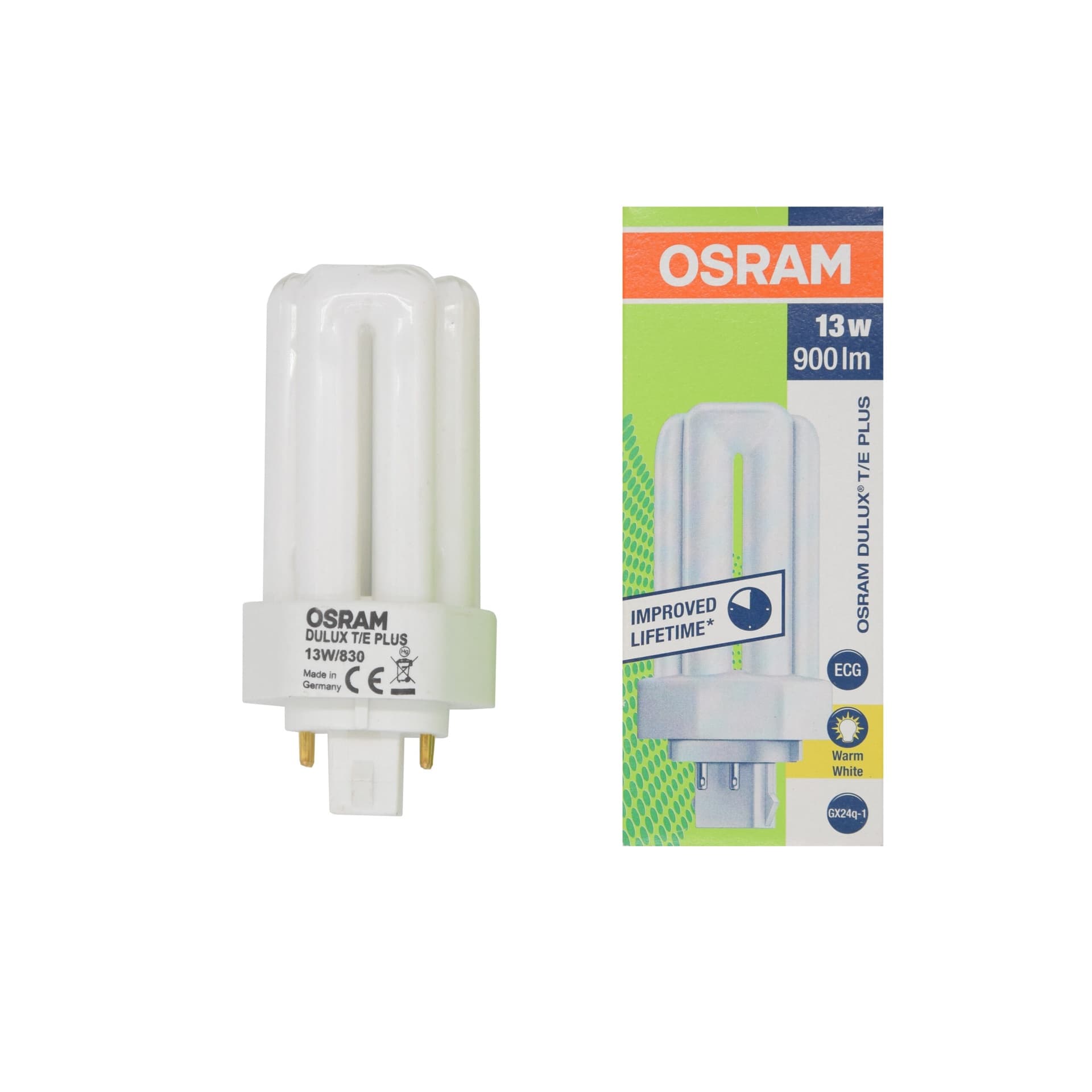 OSRAM Dulux T/E 13W 830 GX24Q-1 Fluorescente Dimmerabile
