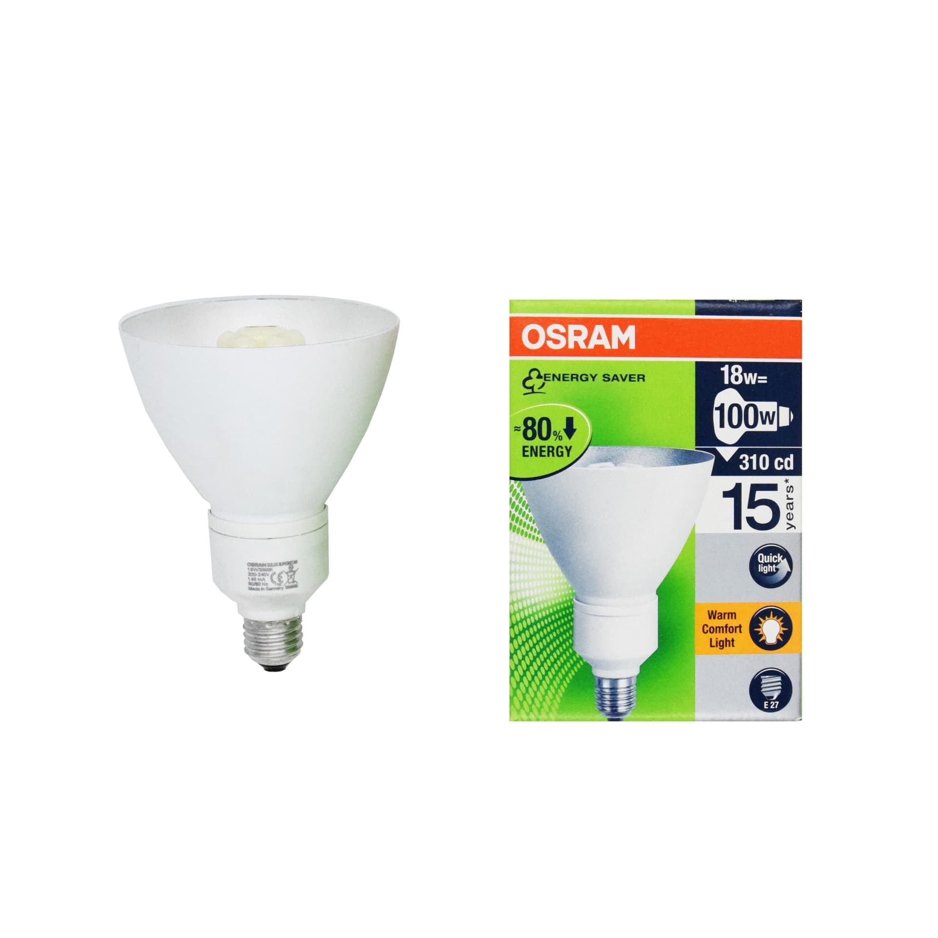 OSRAM Fluorescente Reflector 18W E27 2500K