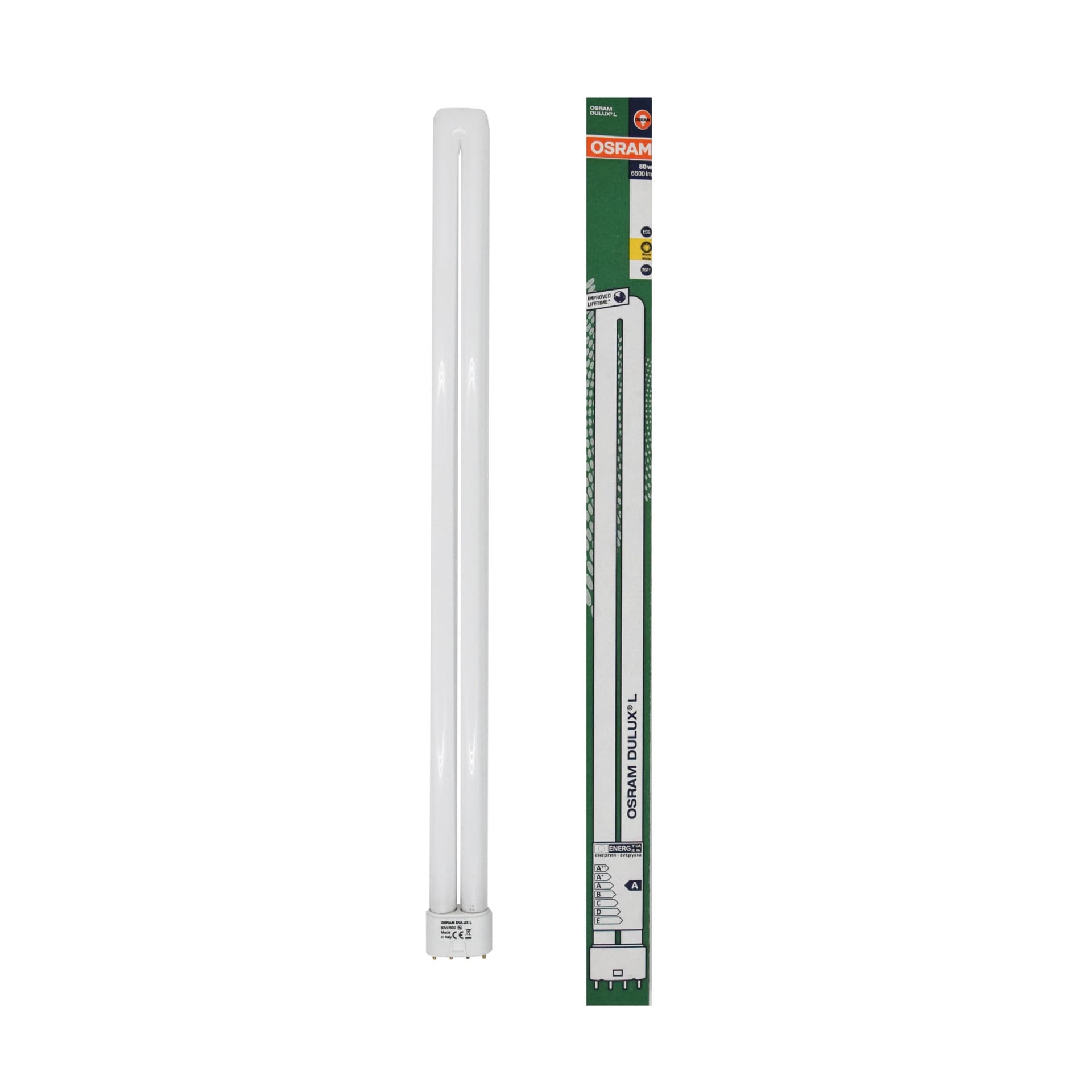 OSRAM Dulux L 80W/830 2G11 - Lampada Fluorescente Bianco Caldo