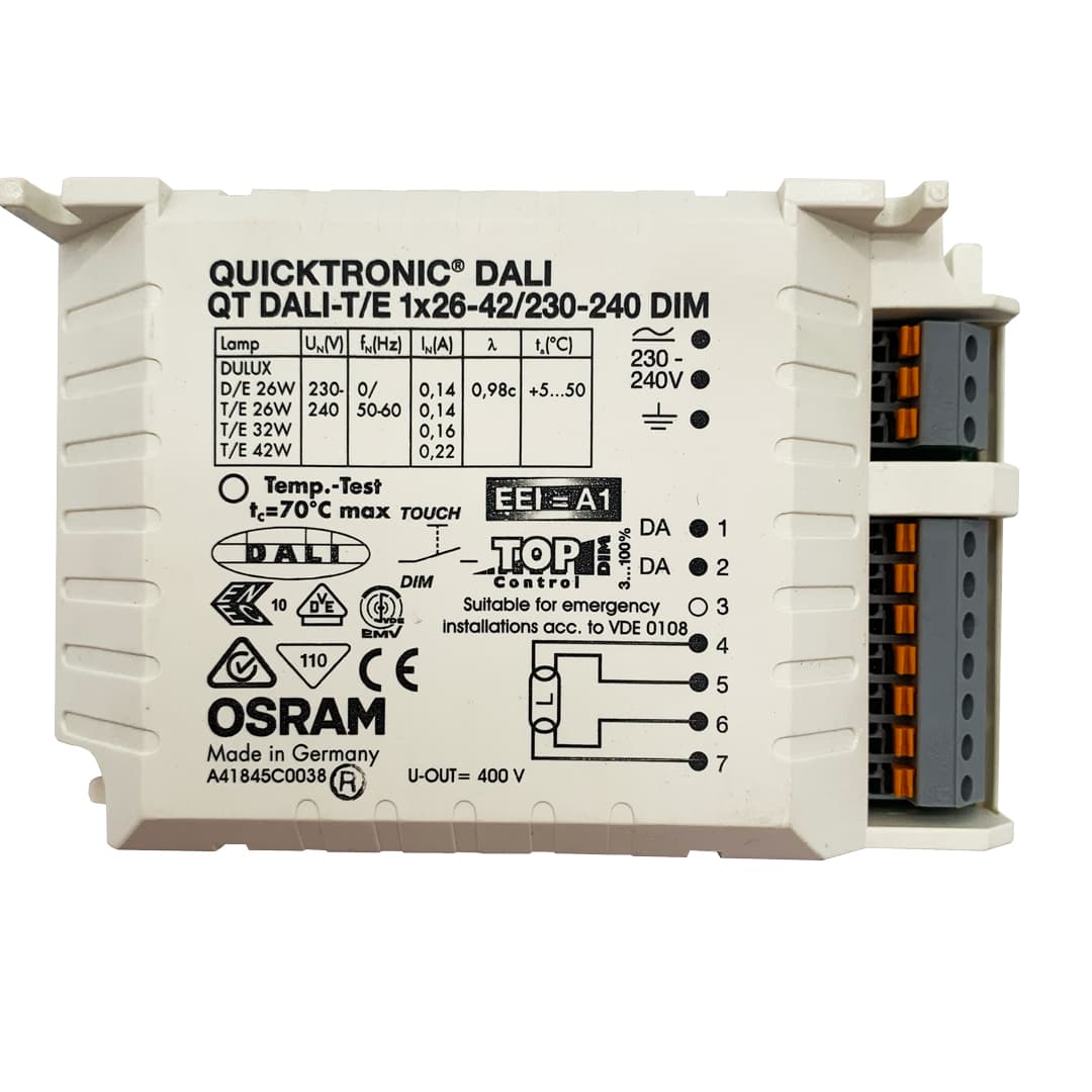 Ballast Elettronico Fluorescente OSRAM 1x26/32/42W Dimmerabile