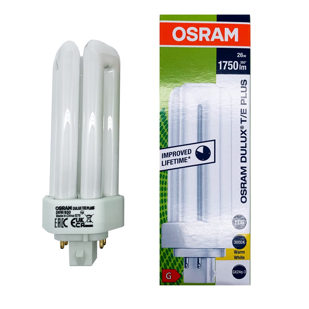 OSRAM Dulux T/E 26W 830 GX24Q-3 Fluorescente Bianco Caldo