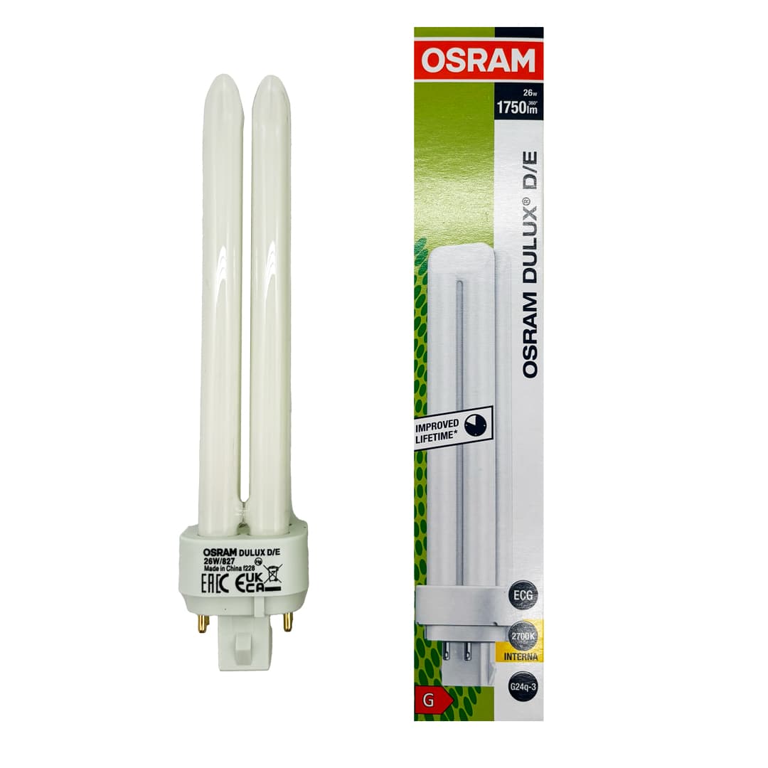 OSRAM DULUX D/E 26W 827 G24Q-3 Fluorescente Bianco Caldo