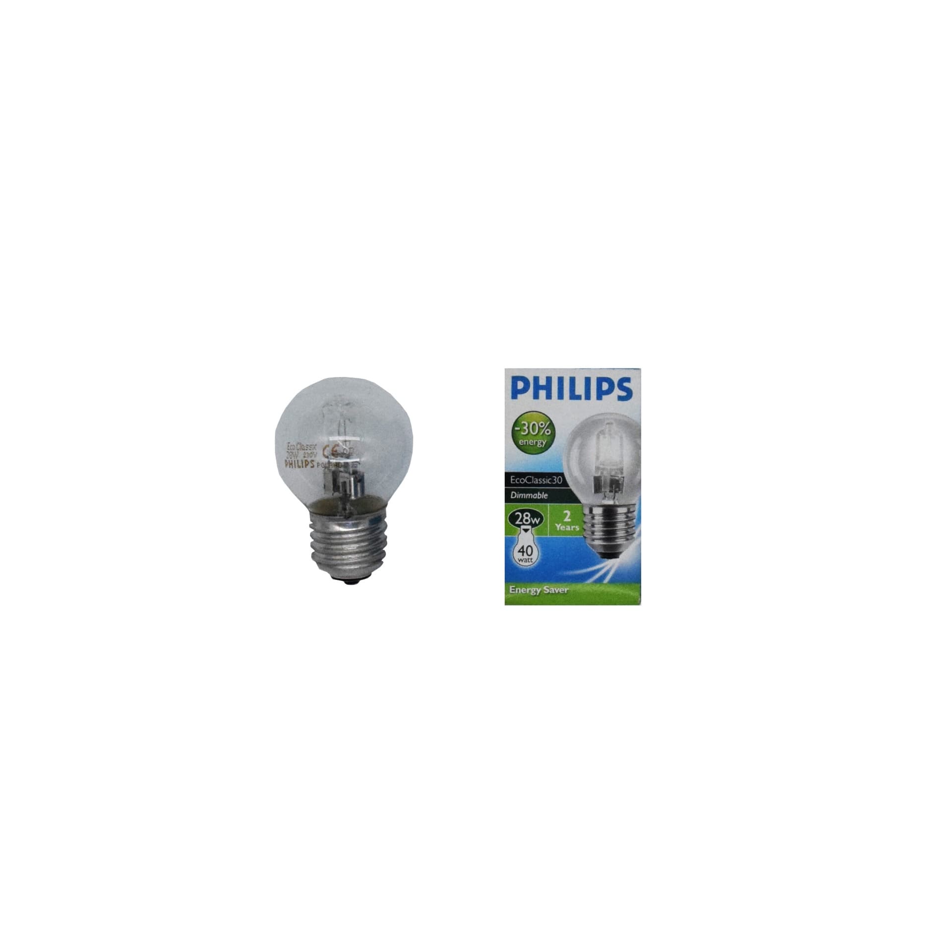 Lampada Alogena Sfera 28W E27 Philips 2800K