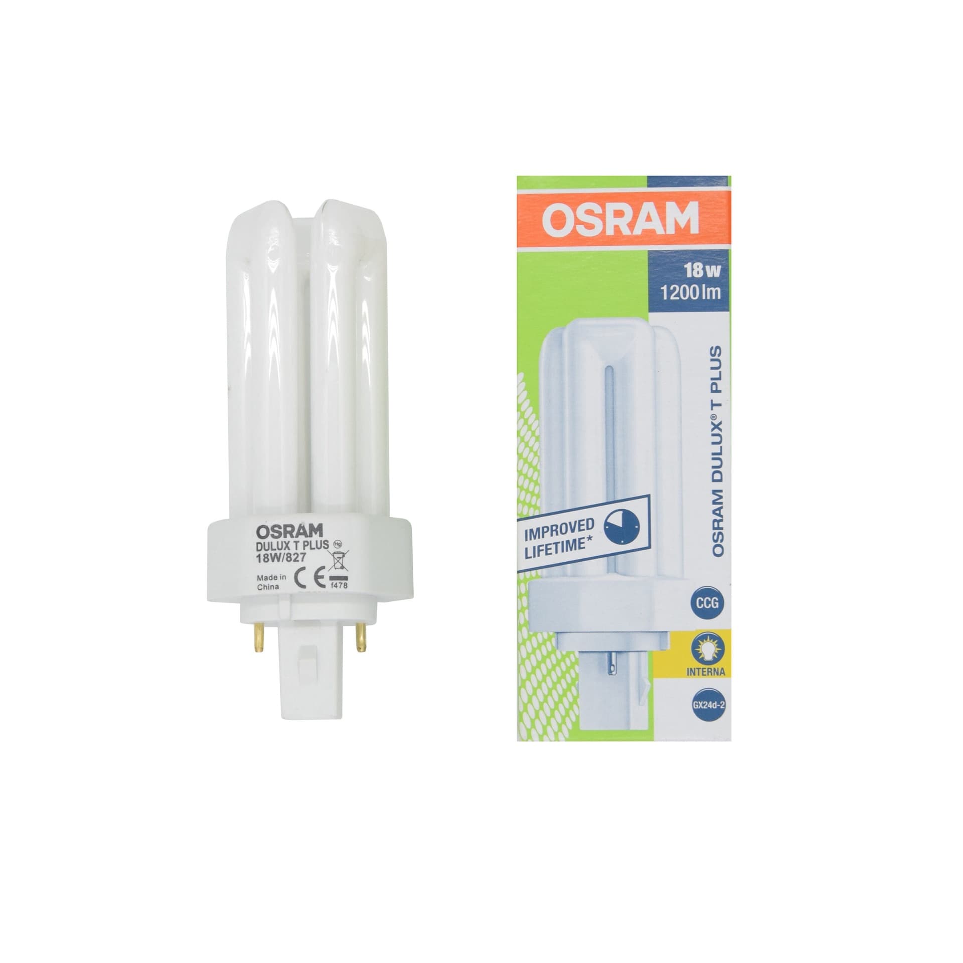 OSRAM DULUX T 18W/827 GX24D-2 Bianco Caldo