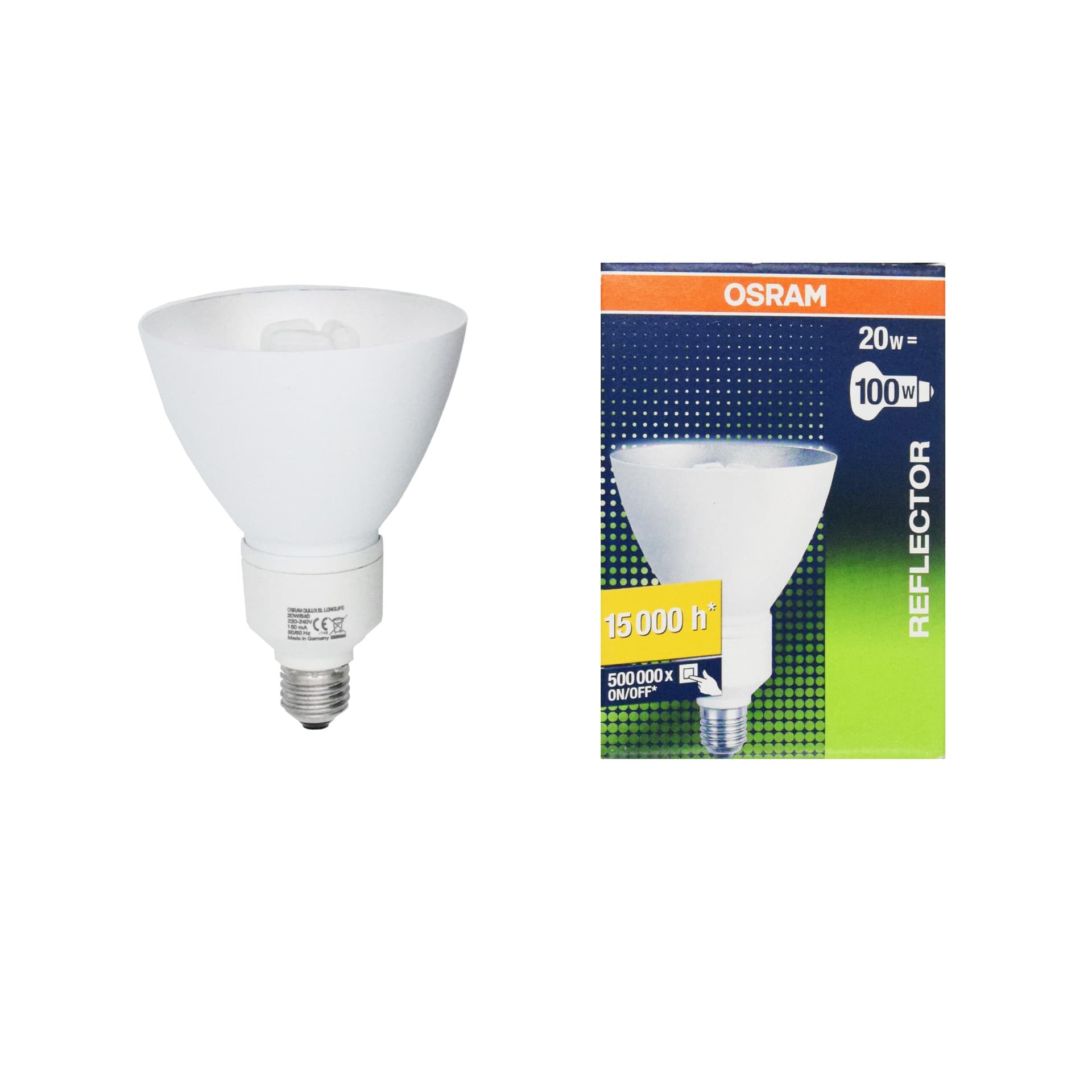 OSRAM Fluorescente Reflector 20W E27 840K