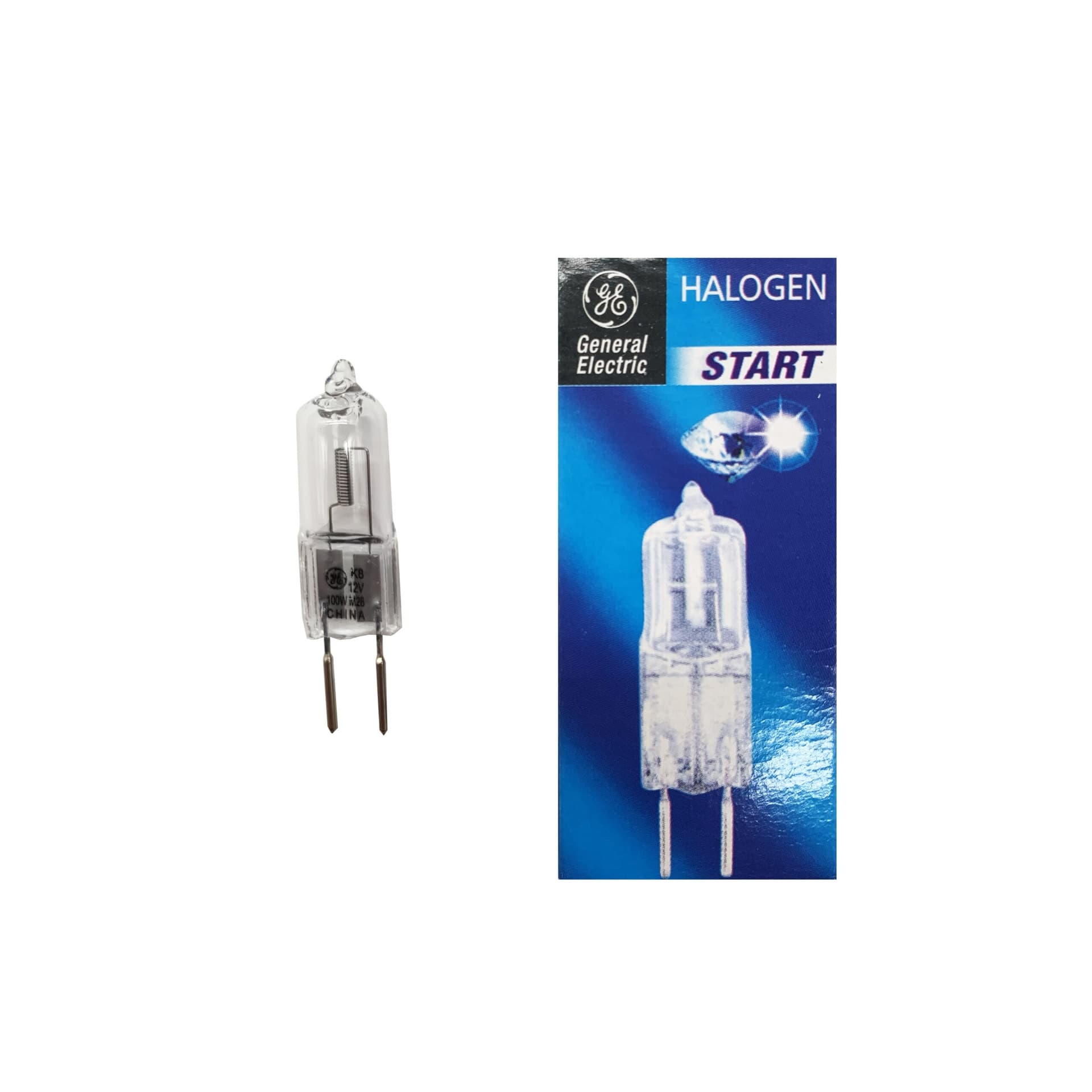GY6.35 Dual-Pin Halogen Bulb, 100W, 12V, Clear, GE