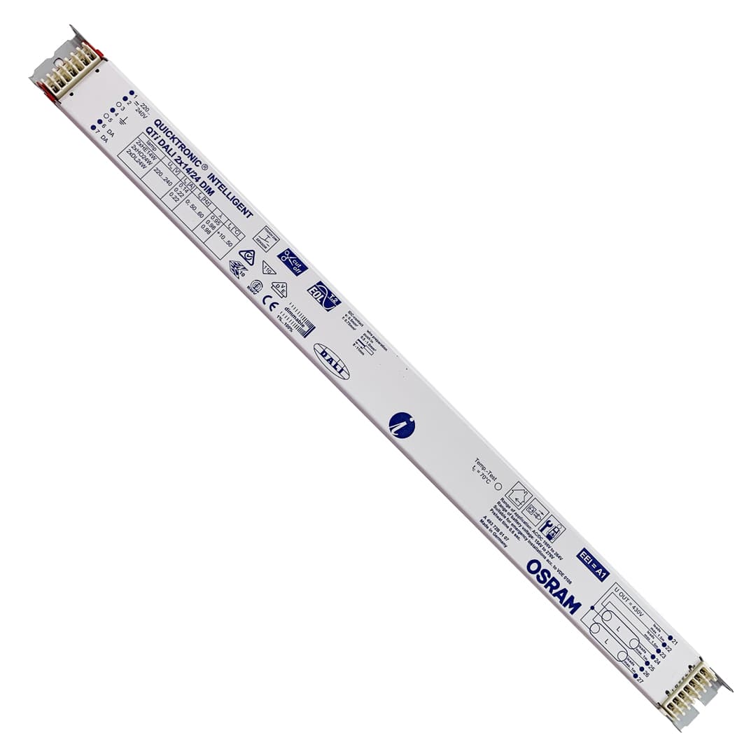 Balasto electrónico para lámparas fluorescentes T5 2x14/24 W DALI de OSRAM