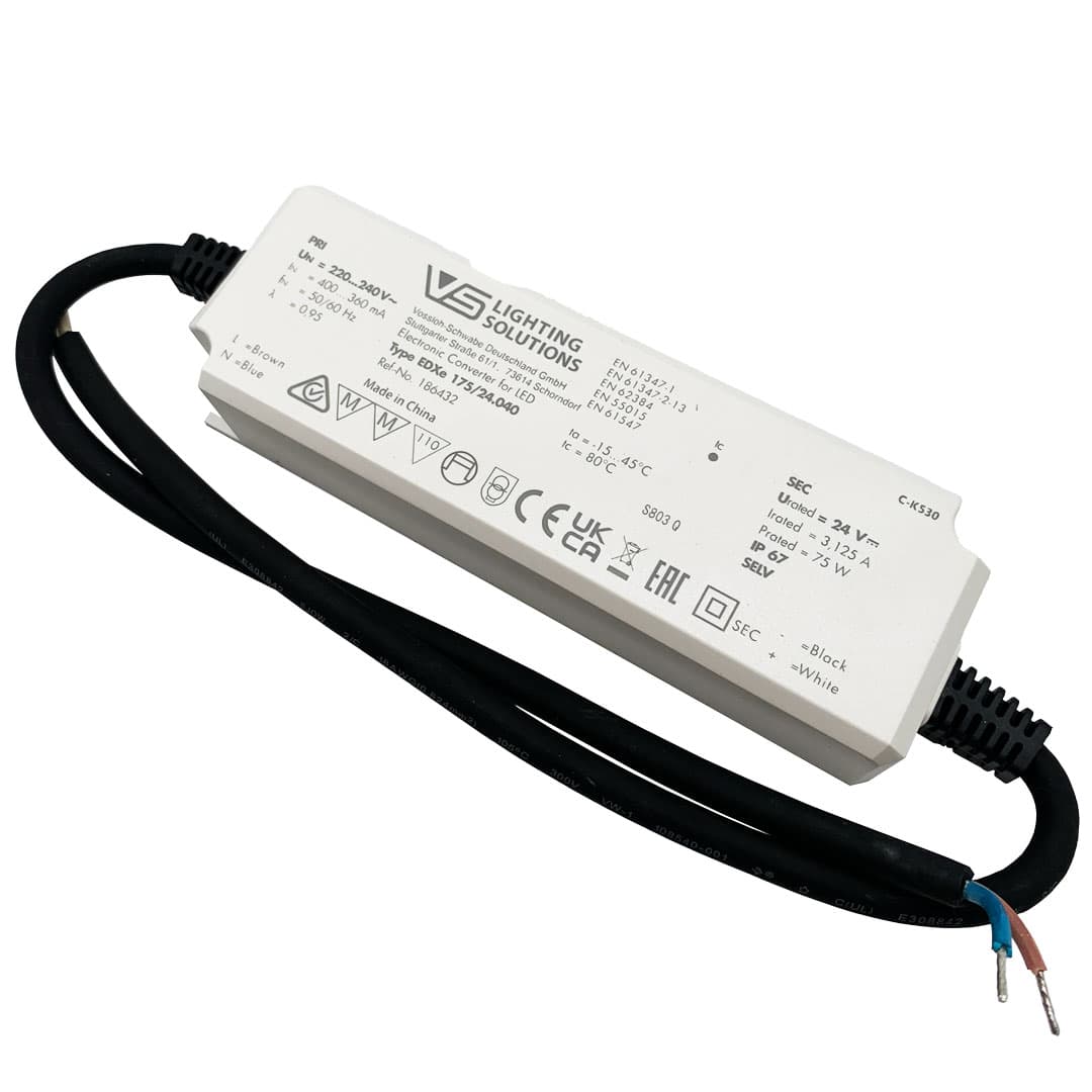 Controlador LED de 24 V y 75 W, IP67, Vossloh-Schwabe