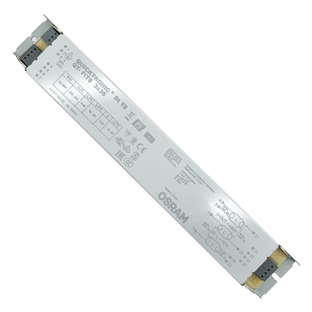 Ballast Elettronico Fluorescente QT-FIT8 3x36W OSRAM
