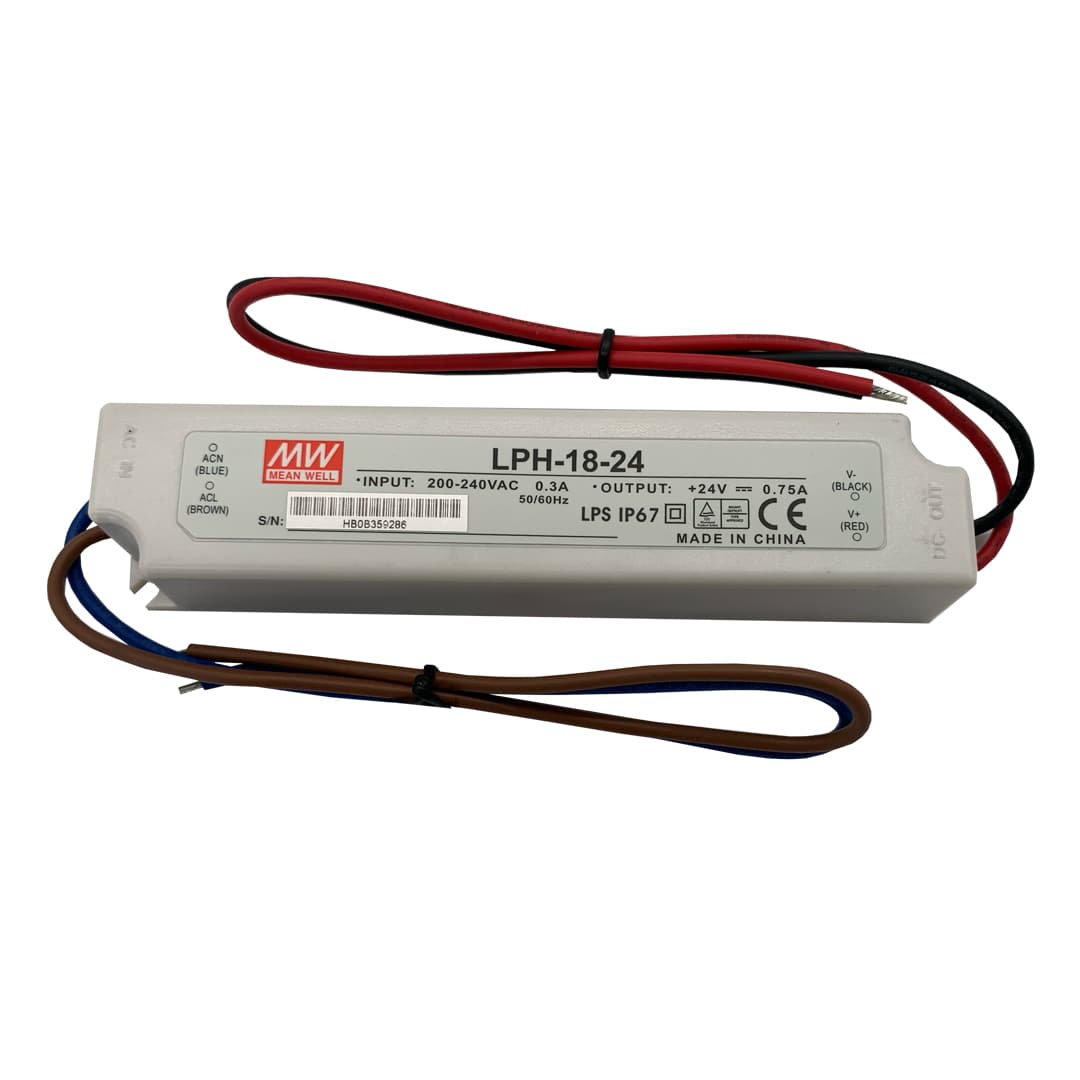 Driver LED DC 24V 18W Mean Well IP67