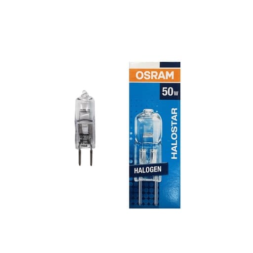 OSRAM 50W 12V GY6.35 Clear Twin-Pin Halogen Bulb