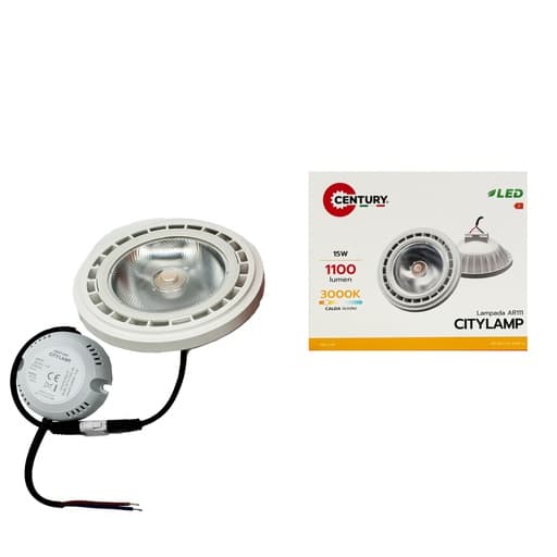Lampada LED AR111 15W 3000K 24° G53 Century
