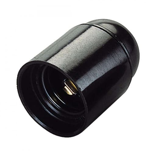 E27-Lampenfassung aus Kunststoff, schwarz, TLB