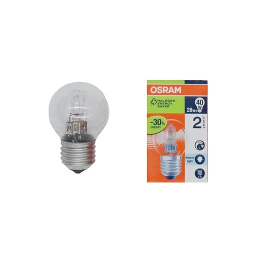 OSRAM E27 28W 230V Clear Halogen Bulb