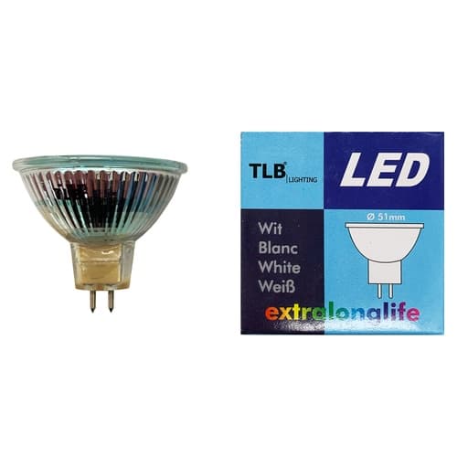 Lampada LED Dicroica MR16 0.8W 4000K 12V GU5.3 TLB