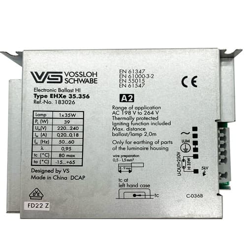 Ballast Elettronico HI 35W Vossloh-Schwabe