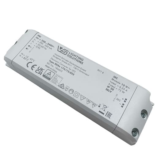 Controlador LED de 12 V y 75 W, Vossloh-Schwabe, IP20