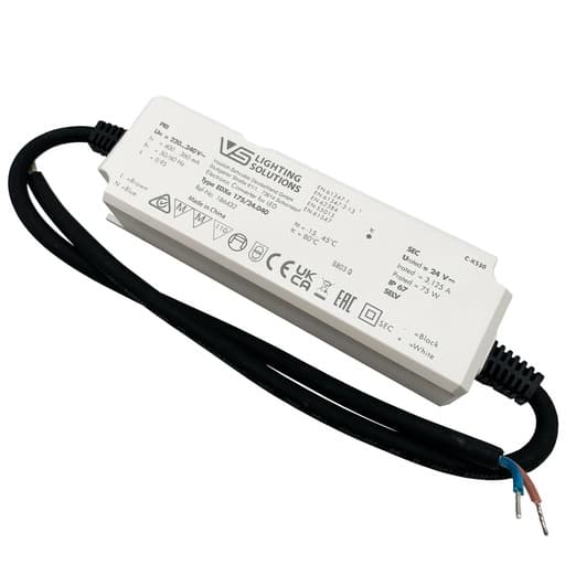 Controlador LED de 24 V y 75 W, IP67, Vossloh-Schwabe