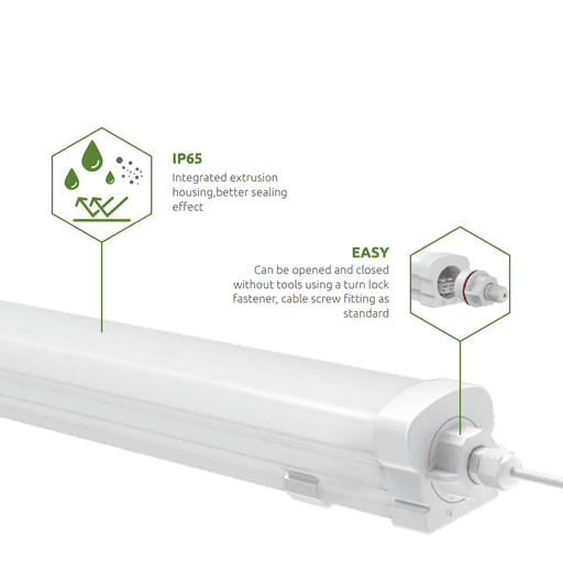 LED-Leiste 36 W, 4000 K, 1140 mm, TLB – wasserdichte Deckenleuchte