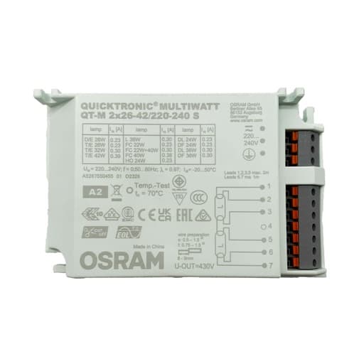 Balasto electrónico fluorescente OSRAM QT-M 2x24/26/36 W